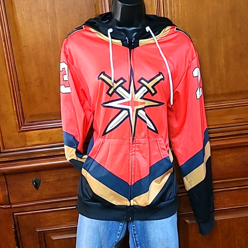 Vegas Golden Knights Zip Up Hoodie Alternative Logo Martinez